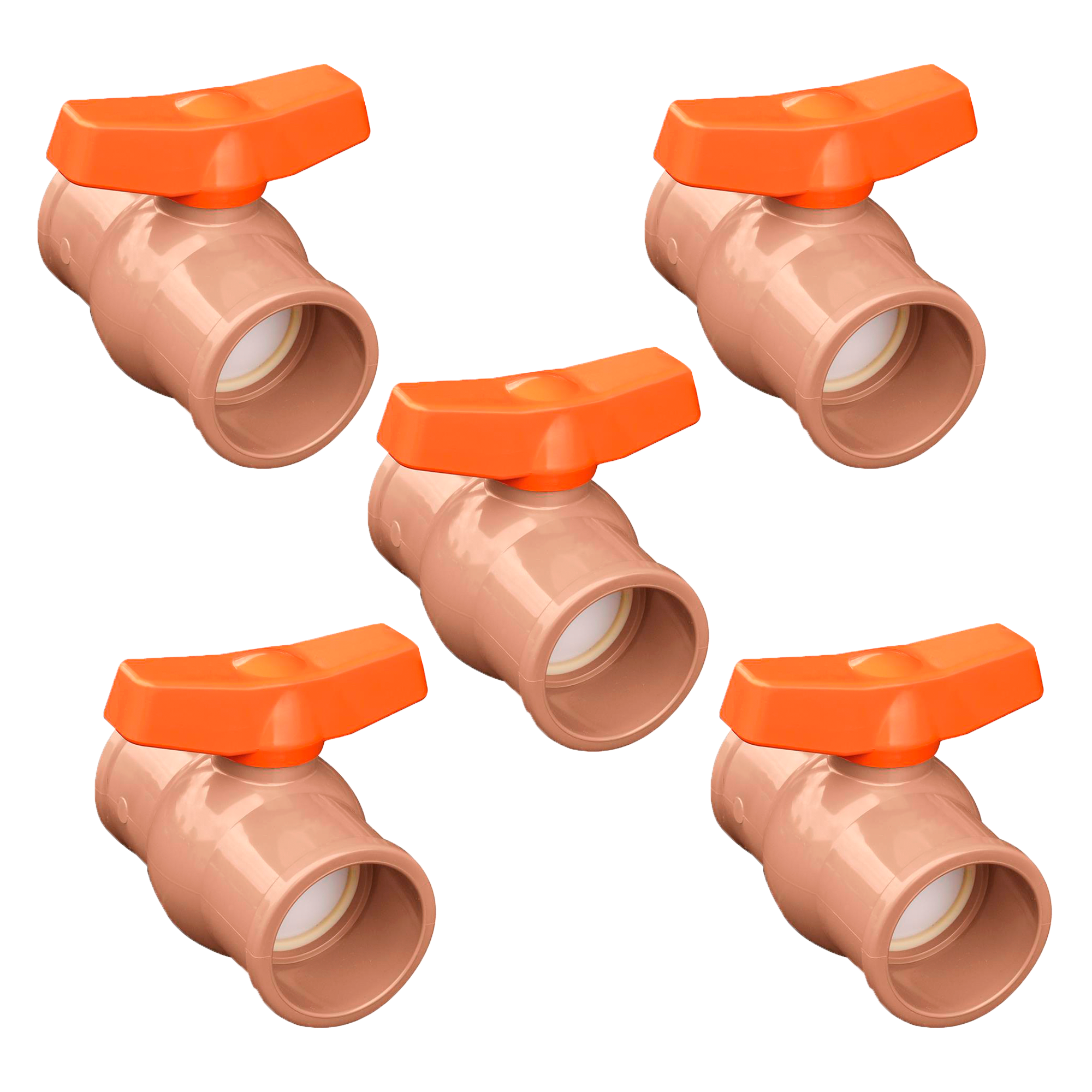 Kit com 5 registros de esfera soldável 75mm Akato, ideal para instalações hidráulicas de água fria. Fabricado em PVC resistente, proporciona controle preciso do fluxo e conexão segura. Kit com 5 unidades, envio imediato e garantia.