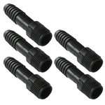 Kit com 5 adaptadores internos 3/4" preto Akato. Conectores de polietileno para sistemas hidráulicos, com rosca interna de 3/4 polegadas. Ideal para montagem segura e eficiente. Kit com 5 unidades.