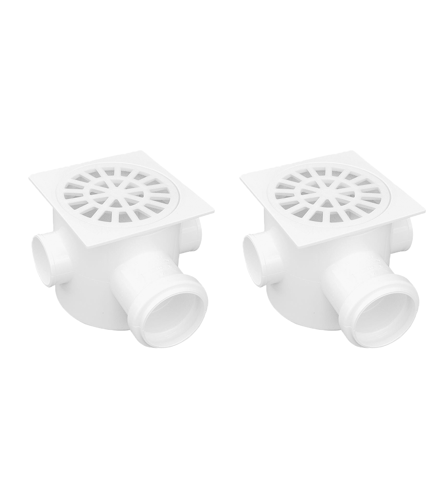 Kit com 2 Caixas Sifonadas DN100 Akato para sistema de esgoto, com 3 entradas e saída DN50. Ideal para instalações hidráulicas, garantindo durabilidade e fácil manutenção. Produto original, novo e com garantia.