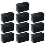 Kit com 10 caixas de luz 4x2 para embutir na cor preta, ideal para instalações elétricas residenciais e comerciais. Garante um acabamento discreto e seguro para interruptores e tomadas. Produto original, novo, com garantia e envio imediato.