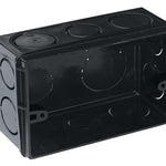 Kit com 50 Caixas de Luz 4x2 Embutir Preta para instalações elétricas residenciais e comerciais. Caixa de embutir preta, ideal para interruptores e tomadas. Kit com 50 unidades, pronta entrega e envio imediato.
