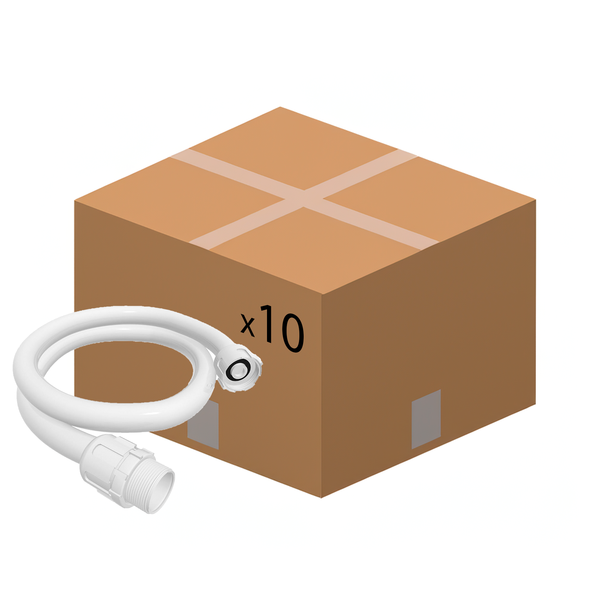 Kit com 10 engates flexíveis de 1/2" x 50cm com anel deslizante, ideal para instalações hidráulicas. Produto Akato, durável e resistente à corrosão, com fácil instalação e vedação segura. Kit com 10 unidades, envio imediato e garantia.