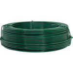 Kit com 10 rolos de arame para tela revestido em PVC verde, 1kg cada, BWG16 (1,65mm), ideal para instalação de gesso e proteção contra corrosão. Arame galvanizado revestido, 10kg no total.