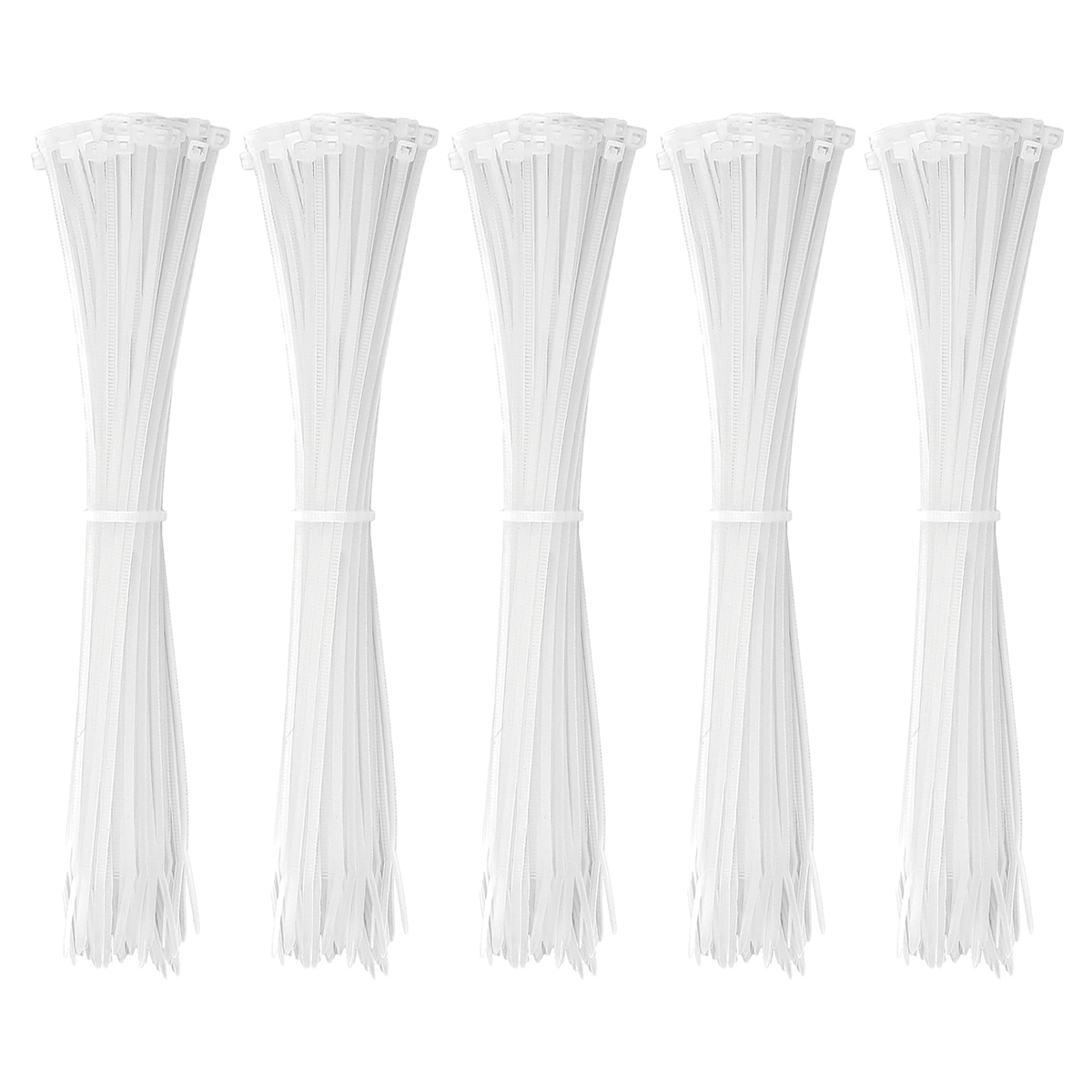 Abraçadeira de Nylon Enforca Gato 2,5x200mm Branca - 500 Unidades (5 pacotes de 100) Tradestar. Ideal para organizar e fixar cabos, fios e outros itens. Resistente, versátil e fácil de usar em eletrônica, construção, jardinagem e automotivo.