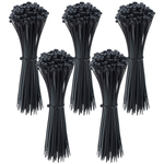 Abraçadeira de Nylon Enforca Gato 3,6x150mm Preta Tradestar com 500 unidades (5 pacotes de 100). Ideal para organizar e fixar cabos, fios e outros itens em eletrônica, construção, jardinagem e automotivo. Durável, versátil e fácil de usar.