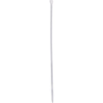 Abraçadeira de nylon branca Tradestar 3,6x200mm, pacote com 500 unidades. Ideal para organizar e fixar cabos, fios e outros itens em eletrônica, construção, jardinagem e automotivo. Durável, versátil e fácil de usar.