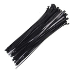 Abraçadeira de nylon preta Tradestar 3,6x250mm, pacote com 500 unidades. Ideal para organizar e fixar cabos, fios e outros itens em eletrônica, construção civil, jardinagem e automotivo. Durável, versátil e fácil de usar.