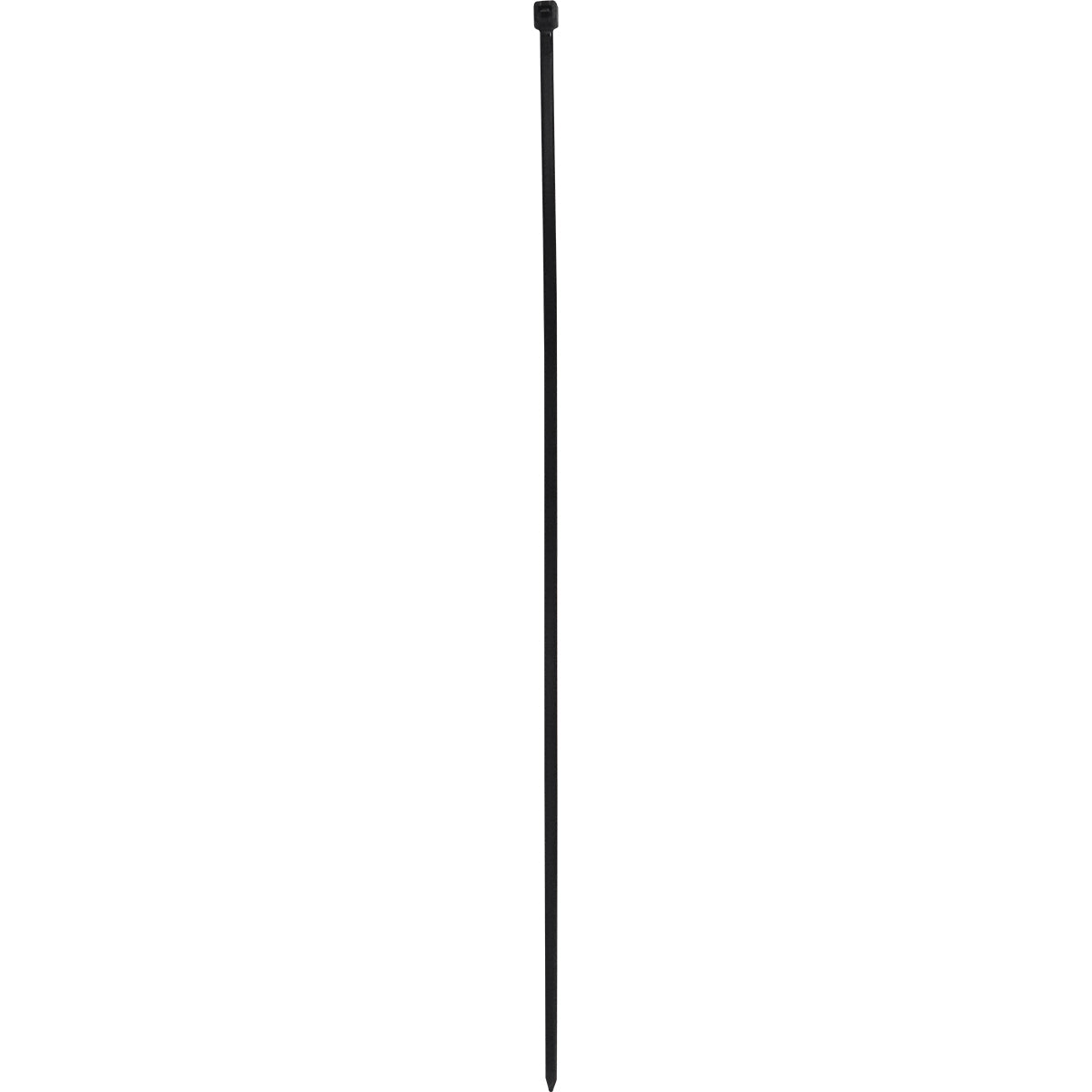 Abraçadeira de nylon preta Tradestar 3,6x250mm, ideal para organização de cabos e fios. Pacote com 500 unidades, resistente e versátil para eletrônica, construção e jardinagem.