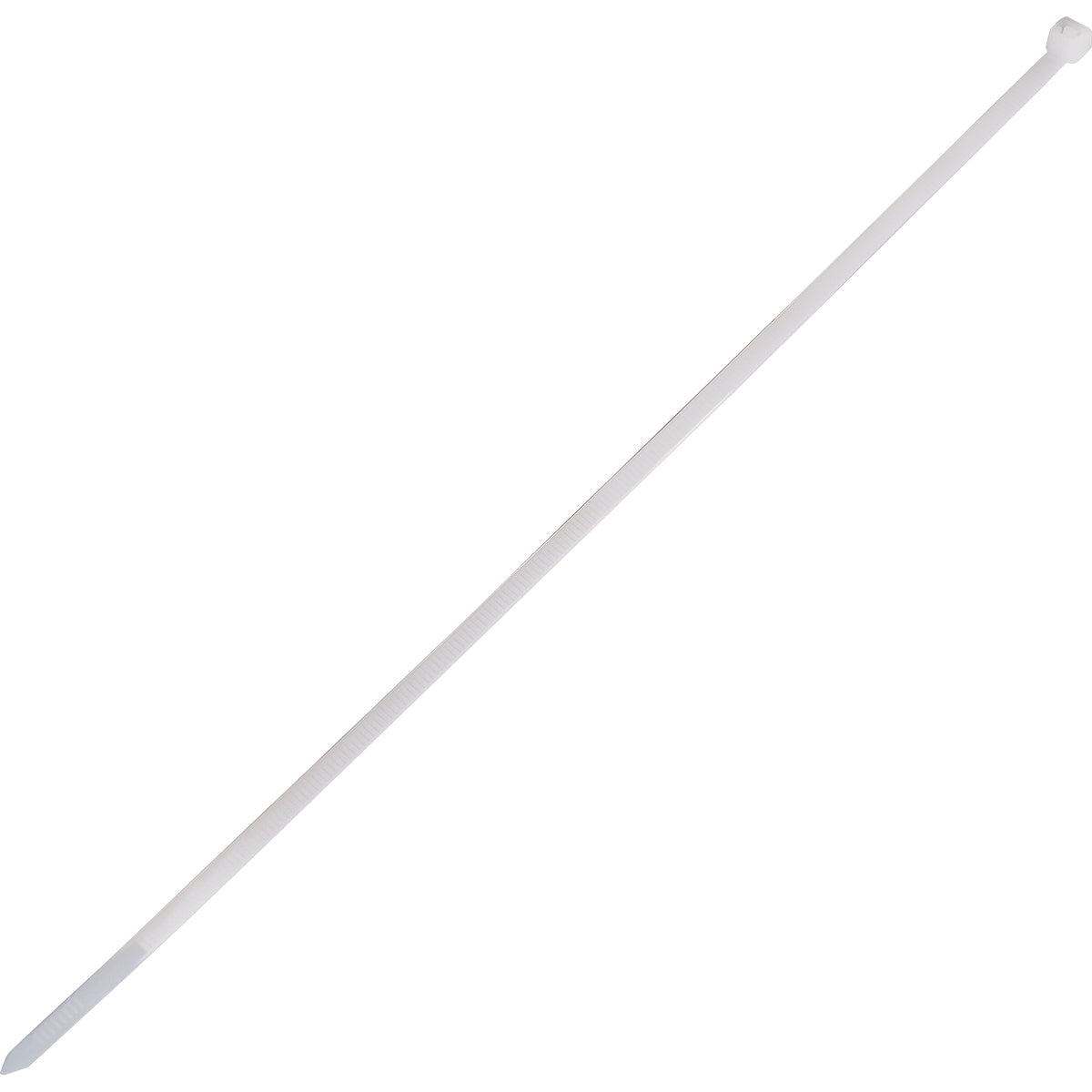 Abraçadeira de nylon enforca gato branca 4,8x300mm com 500 unidades, ideal para organizar e fixar cabos e fios. Abraçadeiras Tradestar, duráveis e versáteis para uso em eletrônica, construção e automotivo.