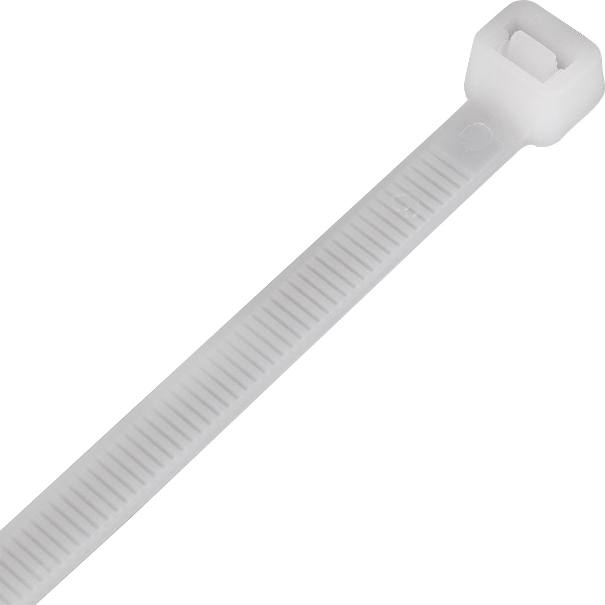 Abraçadeira de nylon branca Tradestar 7,6x400mm - Pacote com 500 unidades, ideal para organizar e fixar cabos e fios em eletrônica, construção, jardinagem e automotivo. Solução prática e durável para organização.