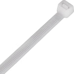 Abraçadeira de nylon branca Tradestar 7,6x400mm - Pacote com 500 unidades, ideal para organizar e fixar cabos e fios em eletrônica, construção, jardinagem e automotivo. Solução prática e durável para organização.