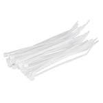 Abraçadeira de Nylon Enforca Gato 2,5x100mm Branca Tradestar - Pacote com 1000 unidades, ideal para organizar e fixar cabos e fios em eletrônica, construção civil e automotivo. Durável, versátil e fácil de usar.