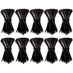 Abraçadeira de nylon preta Tradestar 2,5x150mm, pacote com 1000 unidades (10 pacotes de 100). Ideal para organizar e fixar cabos, fios e outros itens em eletrônica, construção civil, jardinagem e automotivo. Solução prática e segura para diversas aplicações.