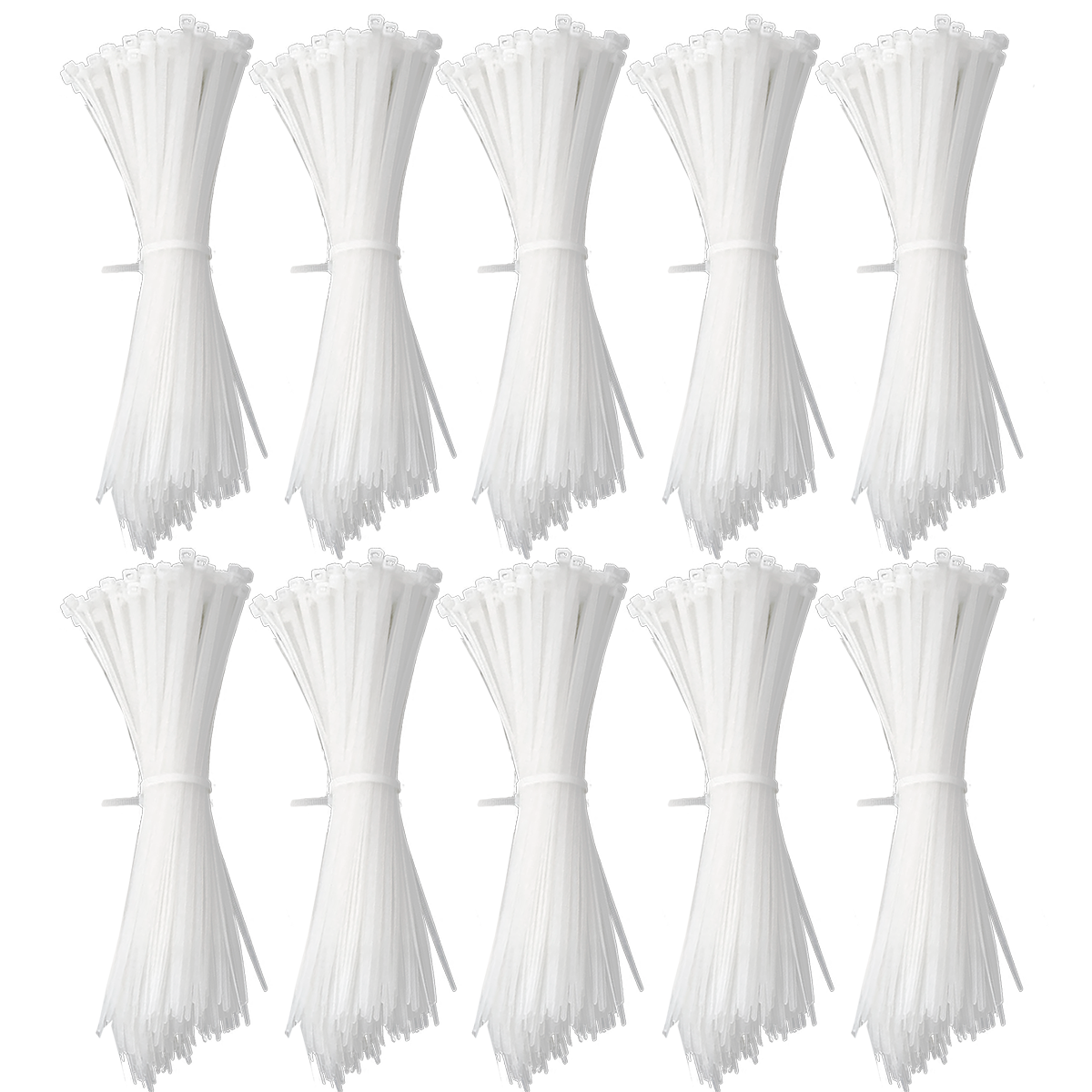 Abraçadeira de nylon preta Tradestar 3,6x150mm, ideal para organizar e fixar cabos e fios. Pacote com 1000 unidades, resistente e versátil para uso em eletrônica, construção e automotivo.