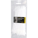 Abraçadeira de nylon preta Tradestar 3,6x150mm, ideal para organizar e fixar cabos e fios. Pacote com 1000 unidades. Solução versátil para eletrônica, construção e jardinagem.