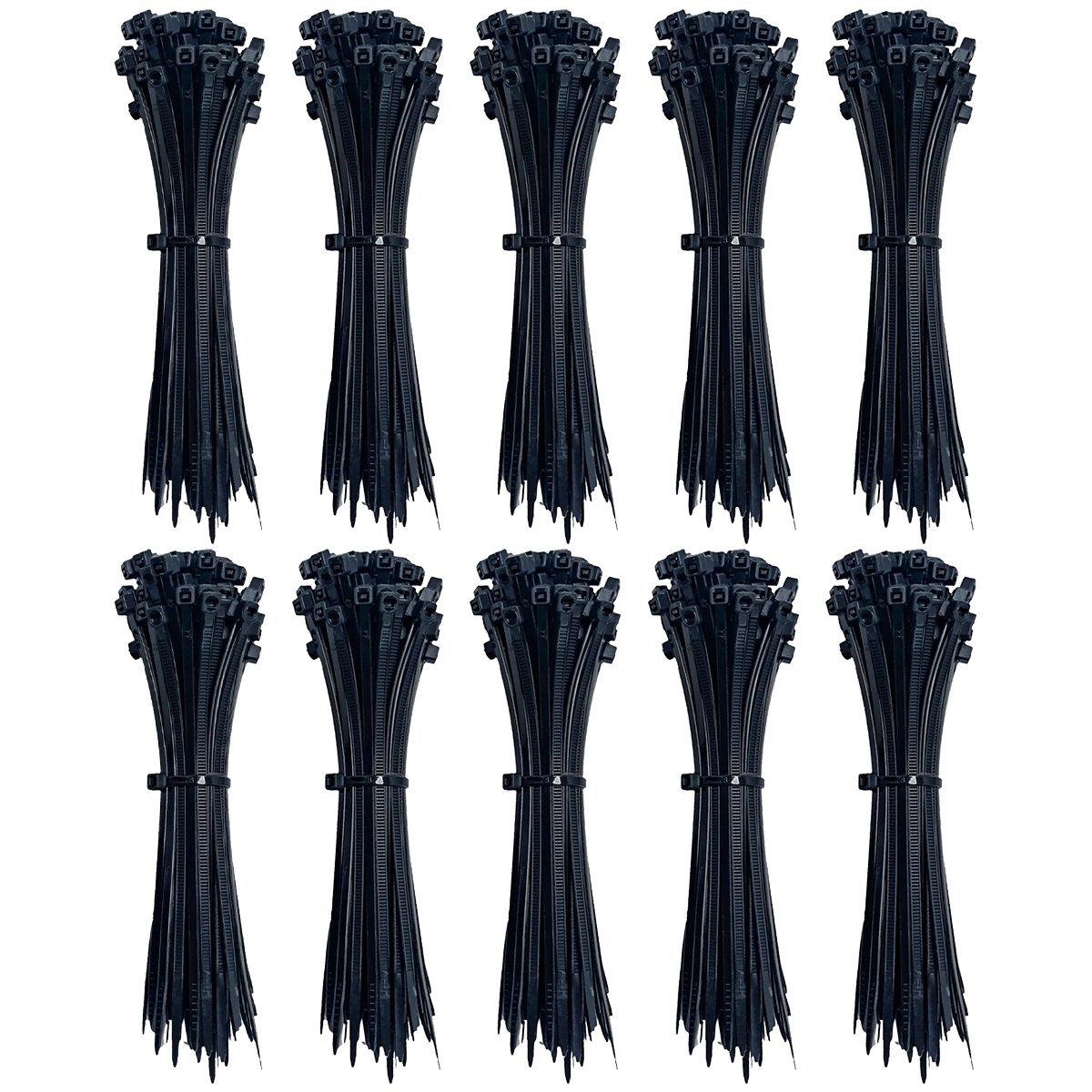 Abraçadeira de nylon preta Tradestar 3,6x250mm - Pacote com 1000 unidades. Ideal para organizar e fixar cabos, fios e outros itens em projetos de eletrônica, construção civil, jardinagem e automotivo. Durável, versátil e fácil de usar.