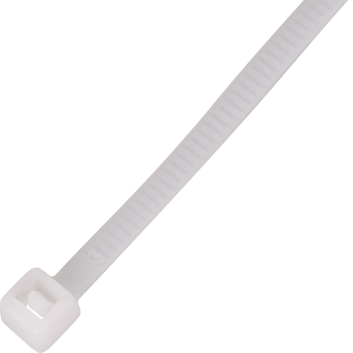 Abraçadeira de nylon enforca gato branca Tradestar 3,6x300mm, pacote com 1000 unidades, ideal para organizar cabos e fios em eletrônica, construção civil, jardinagem e automotivo. Durável, versátil e fácil de usar.