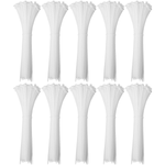 Abraçadeira de nylon branca Tradestar 4,8x300mm, pacote com 1000 unidades (10 pacotes de 100). Ideal para organizar e fixar cabos, fios e outros itens em eletrônica, construção civil, jardinagem e automotivo.