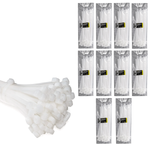 Abraçadeira de Nylon Enforca Gato 7,6x250mm Branca - 1000 Unidades - Tradestar. Ideal para organizar cabos, fios e diversas aplicações. Pacote com 20 embalagens de 50 unidades cada.