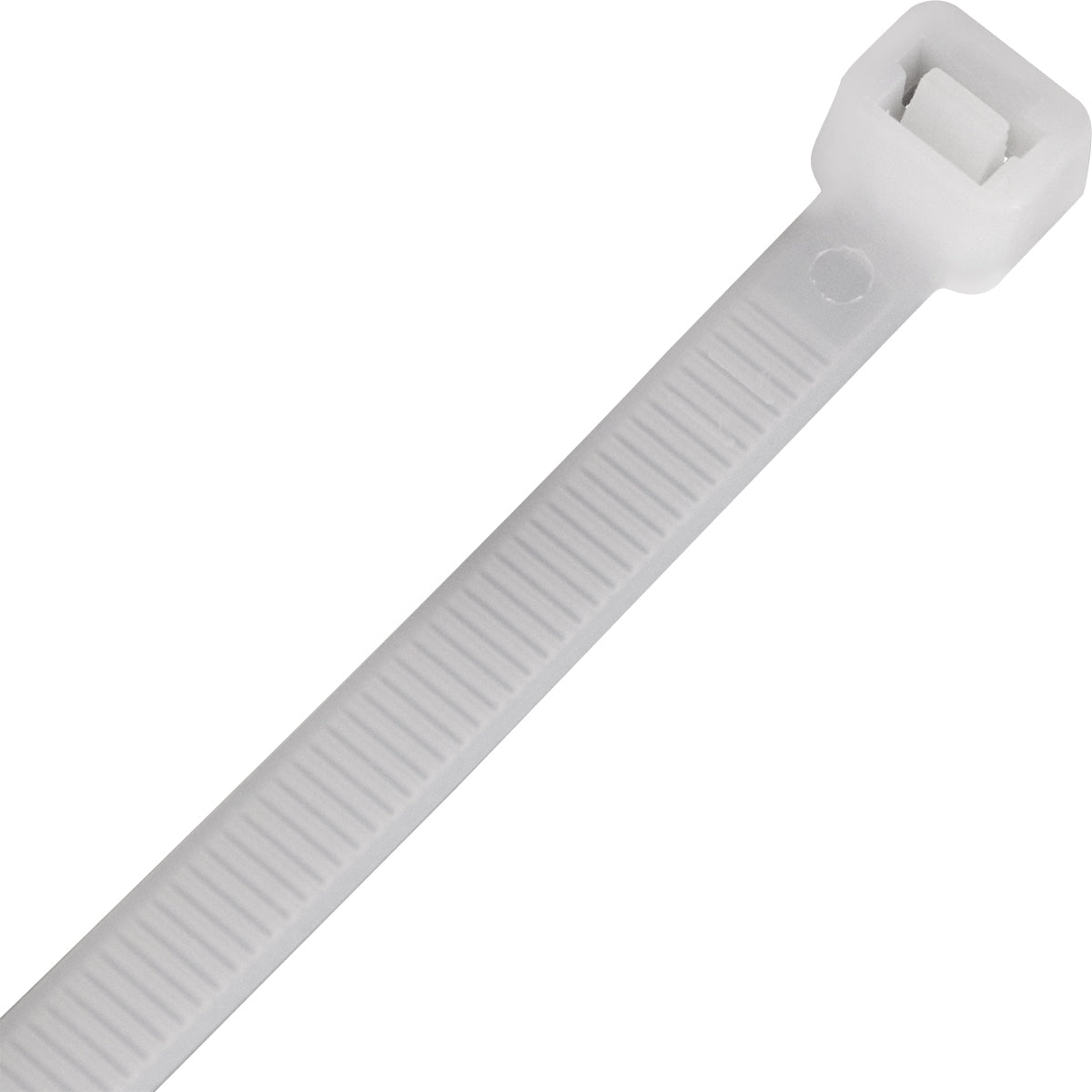 Abraçadeira de nylon branca Tradestar 7,6x250mm, ideal para organizar cabos e fios. Pacote com 1000 unidades, resistente e versátil para uso em eletrônica, construção e automotivo.