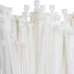 Abraçadeira de nylon branca Tradestar 7,6x400mm, pacote com 1000 unidades, ideal para organizar e fixar cabos e fios. Durável, versátil e fácil de usar, perfeita para eletrônica, construção e jardinagem.