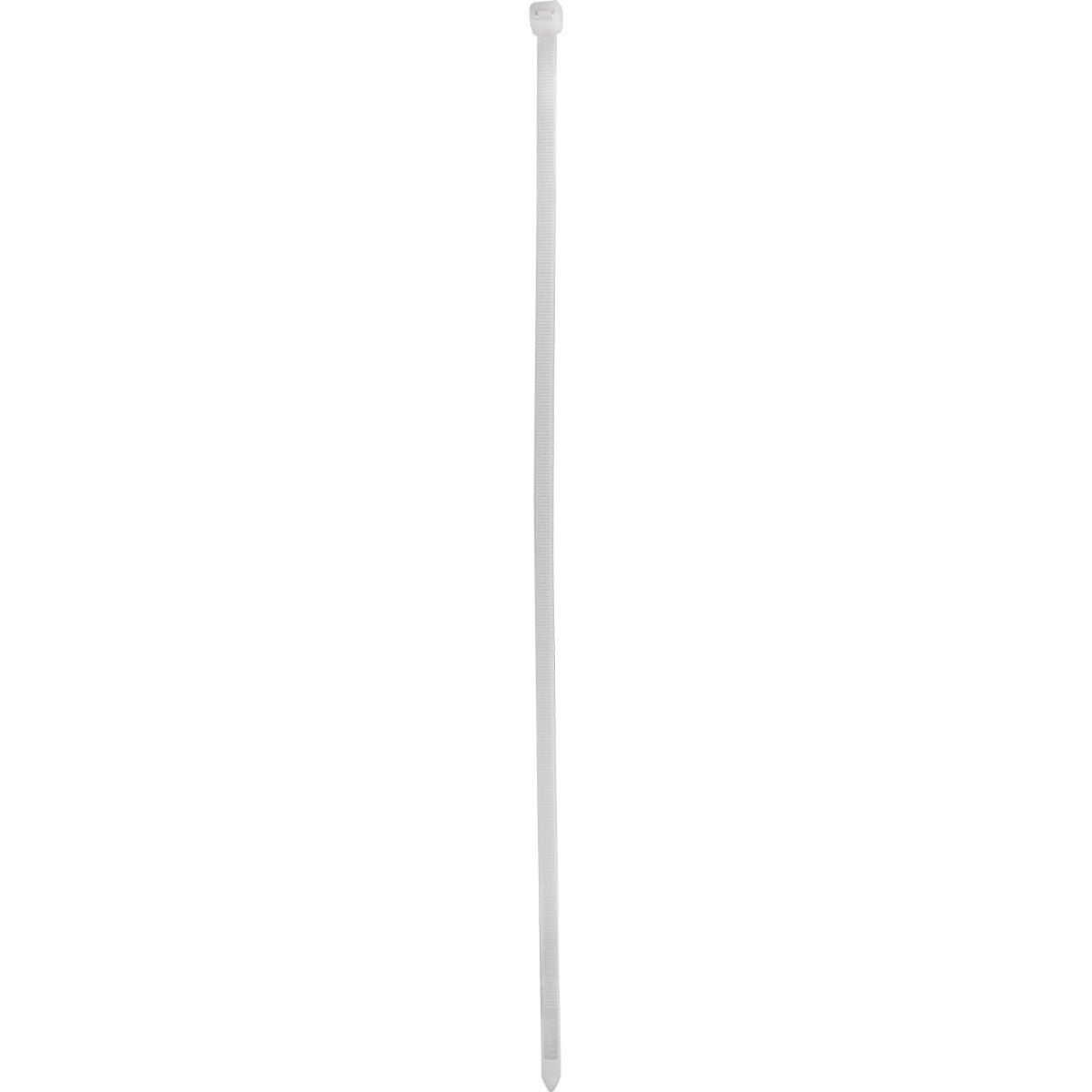 Abraçadeira de nylon branca Tradestar 7,6x400mm, pacote com 1000 unidades, ideal para organizar e fixar cabos e fios. Durável, versátil e fácil de usar, perfeita para eletrônica, construção, jardinagem e automotivo.