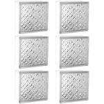 Kit com 6 Tijolos Bloco de Vidro Esferas 19x19x8 Tradestar, blocos de vidro quadrados e transparentes, ideais para construção de paredes e divisórias que permitem a passagem de luz natural. Perfeitos para casas, escritórios e diversos ambientes.
