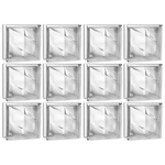 Kit 12 Tijolos Bloco de Vidro Rajada Opaca 19x19x8 Tradestar - Ideal para paredes, divisórias e projetos de design de interiores. Blocos de vidro transparentes com design rajado, proporcionando claridade e privacidade. Compre agora e transforme seus ambientes!