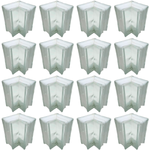 Kit 16 Blocos de Vidro Canto para Acabamento 19x19x8 Tradestar - Blocos de vidro angulares para cantos, ideais para divisórias, fachadas e design de interiores.  Proporcionam luz natural e privacidade, com fácil instalação e manutenção. Perfeitos para banheiros, cozinhas e áreas de serviço.