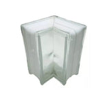Kit 16 Blocos de Vidro Canto para Acabamento 19x19x8 Tradestar - Bloco de vidro canto transparente, ideal para acabamento em cantos de 90 graus em projetos de construção e design de interiores. Perfeito para divisórias, fachadas e áreas que necessitam de luz natural e privacidade.