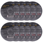Kit com 50 discos de corte TradeStar Pro+ 115x1,0x22,23mm para aço e aço inox, ideal para cortes precisos em serralherias, oficinas e construção civil. Disco reforçado, alta durabilidade e segurança. Ferramenta para esmerilhadeira angular.