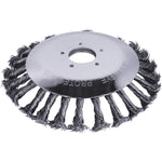 Kit 5 Escovas Para Roçadeira Stihl Disco Universal 6 Pol - Escova de aço torcido para limpeza de áreas pavimentadas, remoção de gramas e musgos. Ideal para roçadeiras, uso profissional em concreto, asfalto e pavers. 6 polegadas, 10.000 RPM.