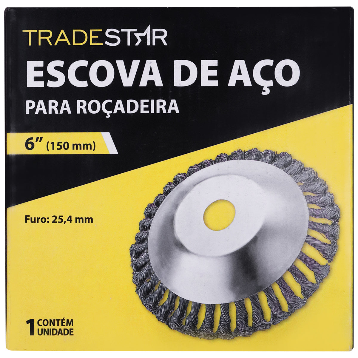 Kit 5 Escovas Para Roçadeira Stihl Disco Universal 6 Pol - Escova de aço torcido para limpeza de áreas pavimentadas, remoção de gramas e musgos. Ideal para roçadeiras, uso profissional em concreto, asfalto e pavers. 6 polegadas, 10.000 RPM.