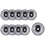 Kit 10 Escovas Para Roçadeira Stihl Disco Universal 8 Pol Tradestar - Escova de aço torcido para roçadeira, ideal para limpeza de grama, musgos e detritos em áreas pavimentadas. 8 polegadas, 10.000 RPM, furo 25,4 mm. Kit com 10 unidades.