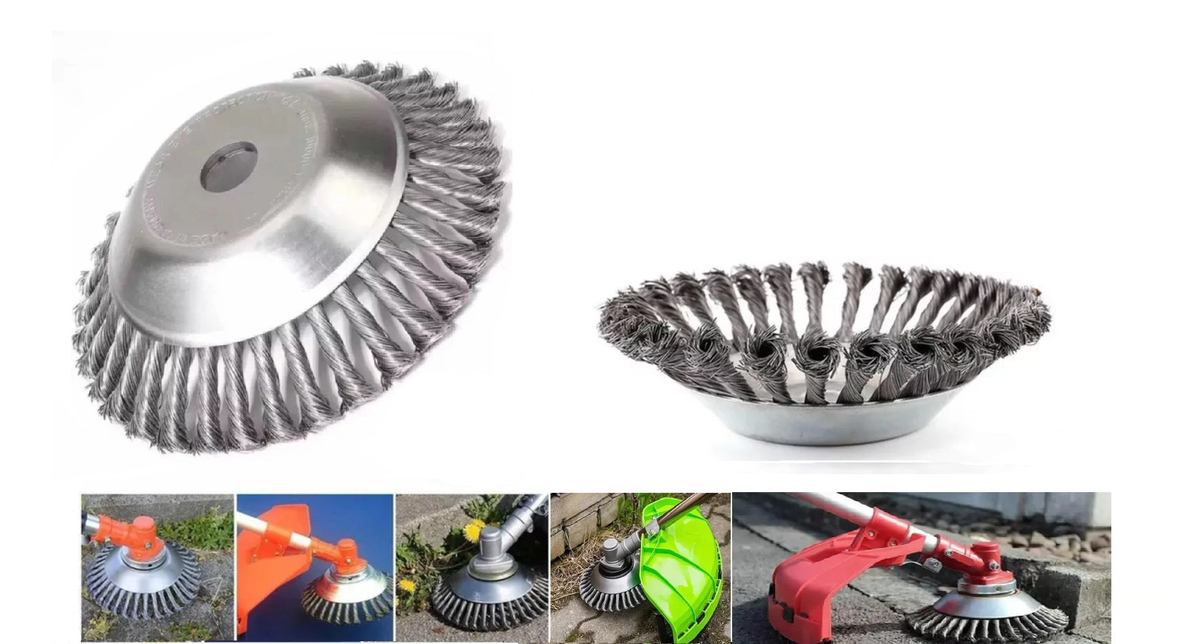 Kit 10 Escovas Para Roçadeira Stihl Disco Universal 8 Pol Tradestar - Escova de aço torcido para limpeza de grama, musgos e detritos em superfícies pavimentadas. Ideal para roçadeiras, com 8 polegadas (200mm) de diâmetro, 10.000 RPM e furo de 25,4 mm. Perfeito para paisagistas e jardineiros.