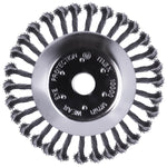 Kit 10 Escovas Para Roçadeira Stihl Disco Universal 8 Pol Tradestar - Escova de aço torcido para roçadeira, ideal para limpeza de grama, musgos e detritos em áreas pavimentadas. 8 polegadas, 10.000 RPM, furo 25,4 mm. Ideal para paisagistas e jardineiros.