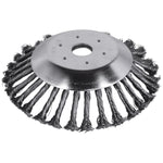 Kit 10 Escovas Para Roçadeira Stihl Disco Universal 8 Pol Tradestar - Escova de aço torcido para roçadeira, ideal para limpeza de grama, musgos e detritos em áreas pavimentadas. 8 polegadas, 10.000 RPM, furo 25,4 mm. Perfeito para paisagistas e jardineiros.