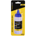 Kit 10 Refil Giz Azul 120G Tradestar para Carretel de Linha, ideal para marcação em drywall, carpinteiros, pedreiros e marceneiros. Giz de alta visibilidade para traçar linhas retas em obras e reformas.