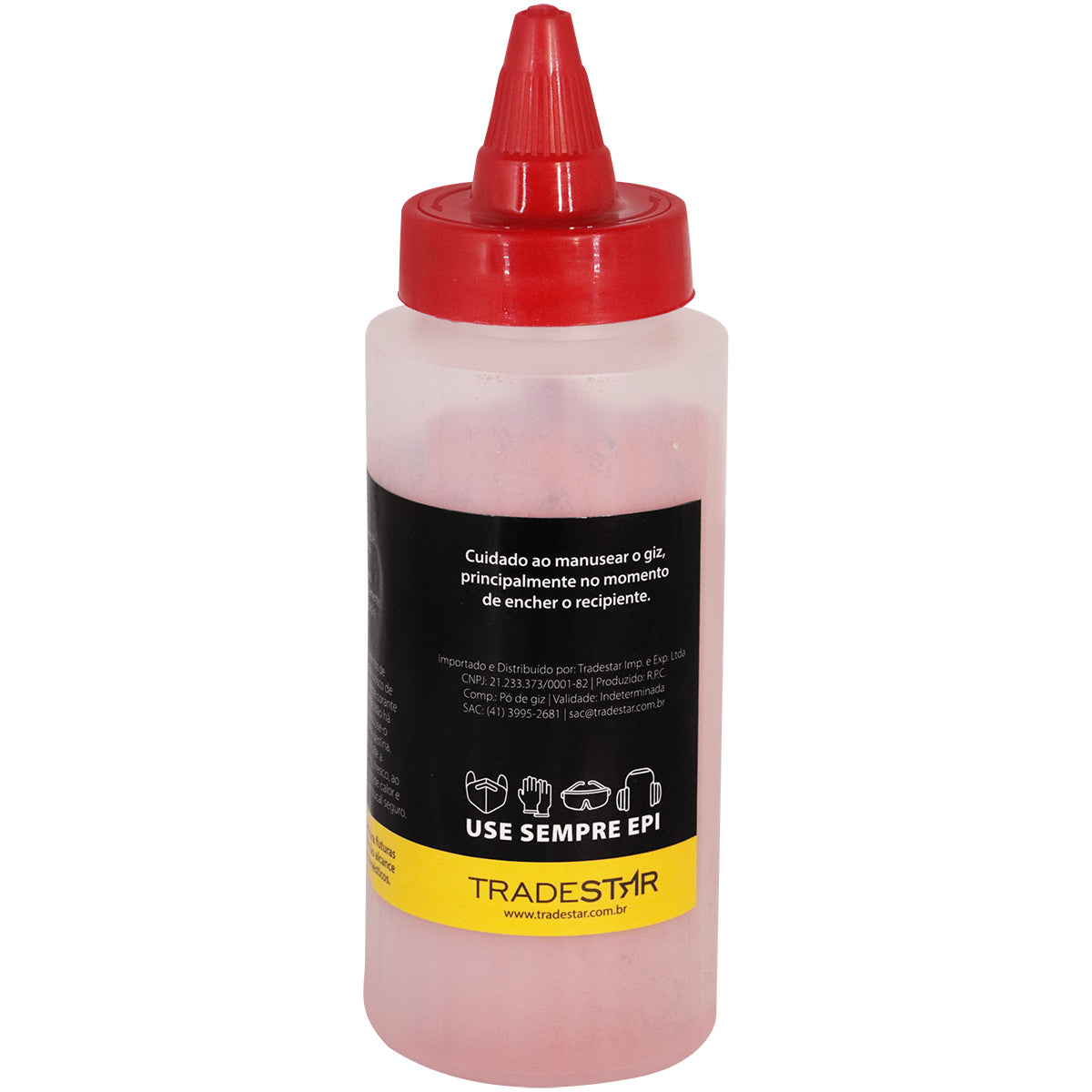Kit 10 Refil Giz Vermelho 120g Tradestar para Carretel de Linha de Marcação Drywall. Giz vermelho para construção civil, ideal para carpinteiros, pedreiros e marceneiros. Refil de giz de alta visibilidade para traçar linhas retas em paredes e pisos. Produto original, com garantia e envio imediato.