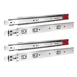 Kit 2 Pares de Corrediças Telescópicas Inox 304 com Amortecedor 40cm - Fechamento suave e silencioso para gavetas. Ideal para móveis, suporta até 25kg. Corrediças de alta qualidade, duráveis e fáceis de instalar.