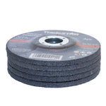 Disco de desbaste para metal 4.1/2 polegadas (115mm) x 6mm, kit com 5 peças, ideal para esmerilhadeiras angulares. Produto TradeSTAR para desbaste em aço, ferro fundido e alumínio. Ferramenta abrasiva de alta performance para cortes precisos. Novo, original e lacrado de fábrica.